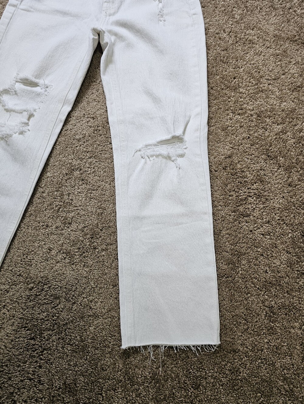 GAP Women's High-Rise Ivory Straight Leg Jeans - Picture 5 of 13